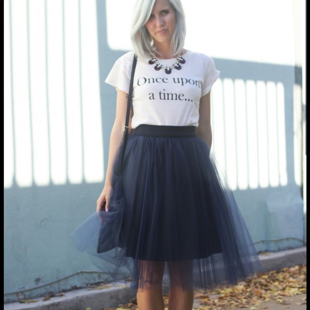 Marina | Tulle Royal Blue Midi Skirt